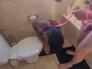 Humain toilettes indien prostituée obtenir pissed sur et obtenir son tête flushed followed par suçage peter