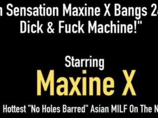 거유 아시아의 maxine x 고양이 잤어요 24 인치 샤프트 & mechanical 씨발 toy&excl;