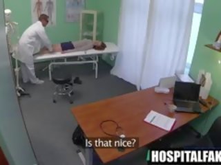 Foxy Brunette Patient Gets Massaged By Her medical practitioner