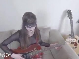 Preview&colon; attractive emo guitar lesson hard silit and eats cum